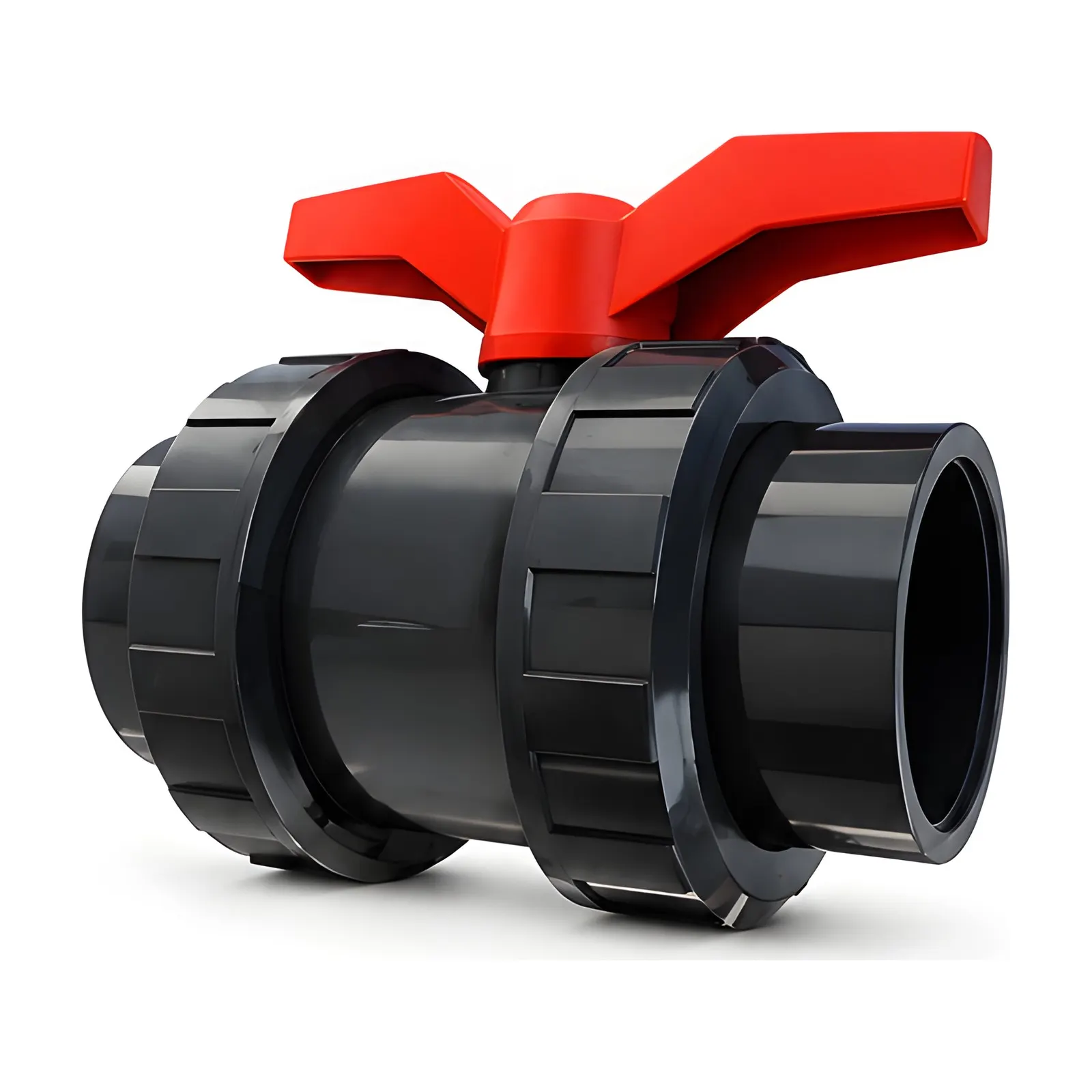 Ball Valve 3" PVC Thread Double Union Euro, main photo