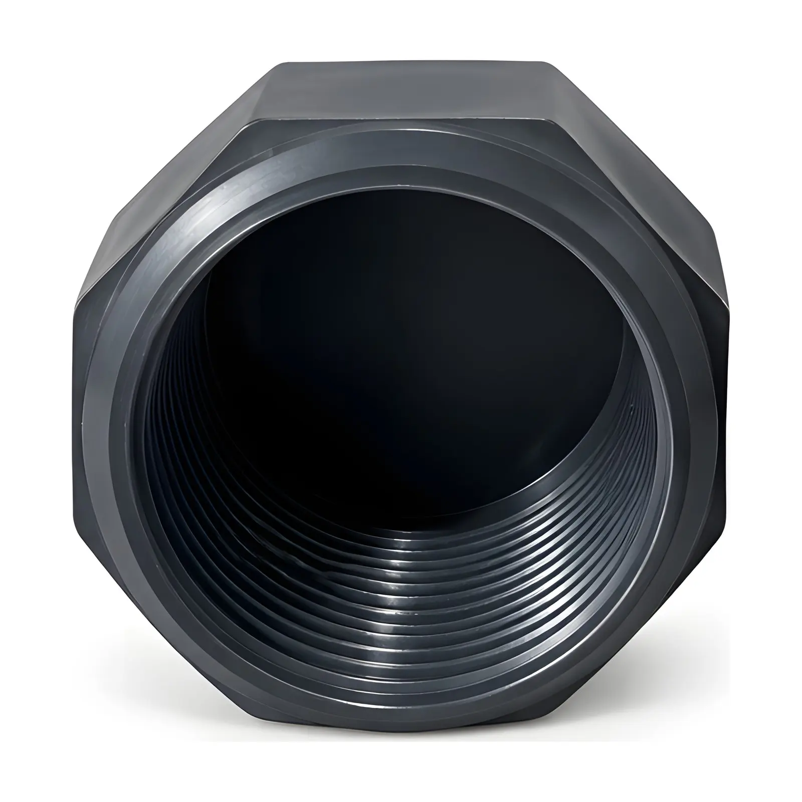 End Cap PVC Thread, front